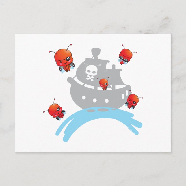 Pirate Ladybugs Postcard (Front)
