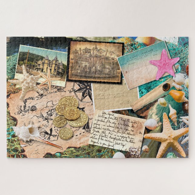 Pirate Life Digital Collage Jigsaw Puzzle (Horizontal)