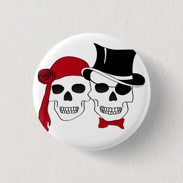 pirate love 3 cm round badge (Front)