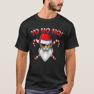 Pirate Lover Xmas Matching Santa Yo Ho Ho Pirate C T-Shirt