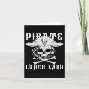 Pirate Lunch Lady Family Halloween Costume  Card