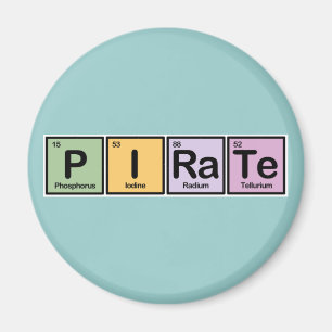 Pirate made of Elements Magnet