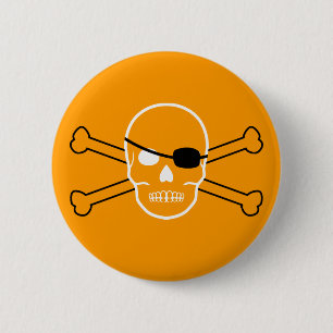 pirate man 6 cm round badge