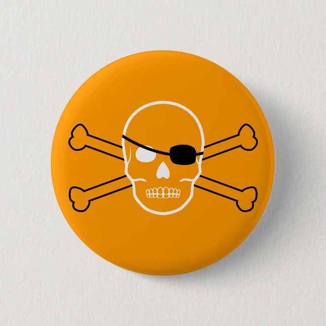 pirate man 6 cm round badge (Front)