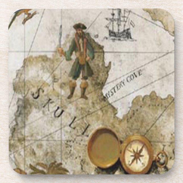 Pirate Map Coasters (Front)