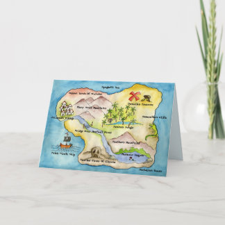 Pirate Map Greeting Card
