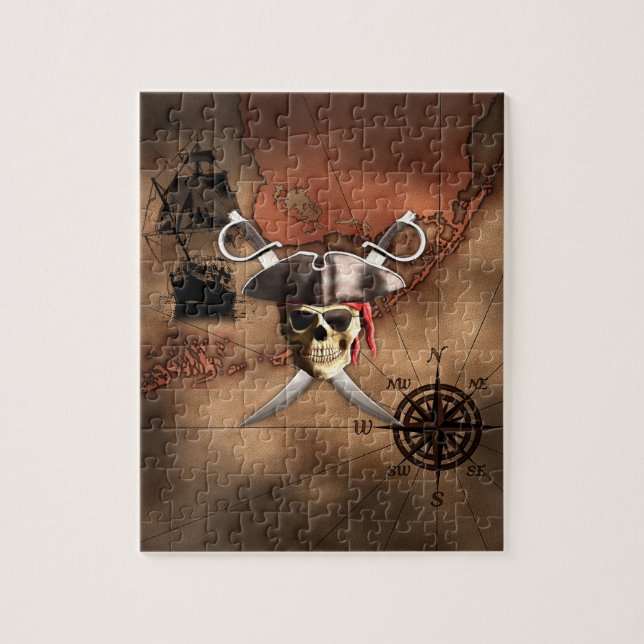 Pirate Map Jigsaw Puzzle (Vertical)