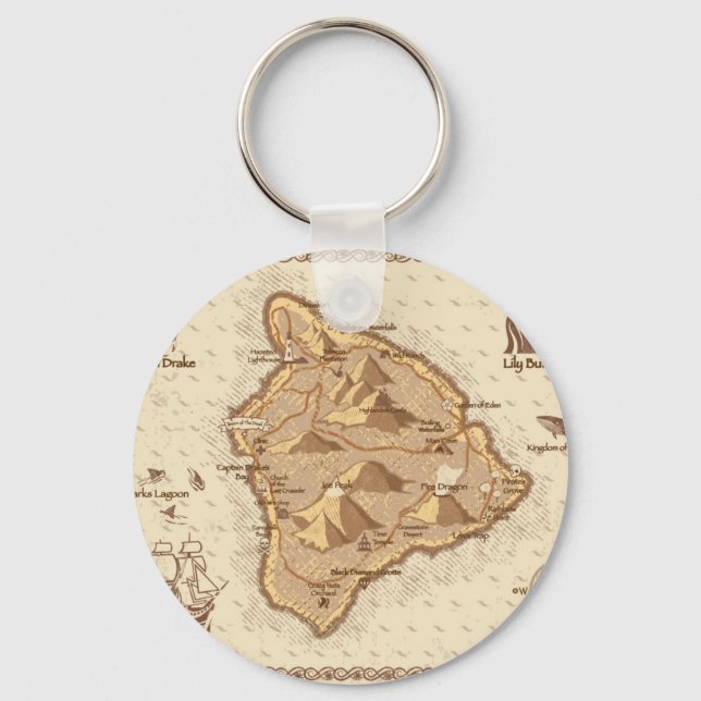 Pirate Map Key Ring (Front)