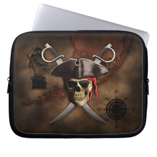 Pirate Map Laptop Sleeve