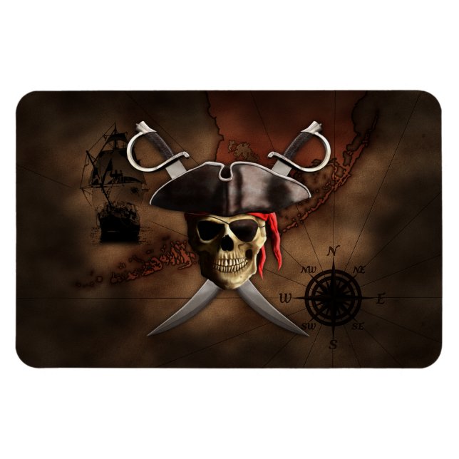 Pirate Map Magnet (Horizontal)