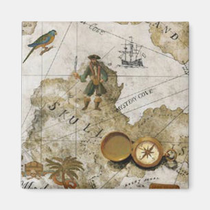 Pirate Map Magnet