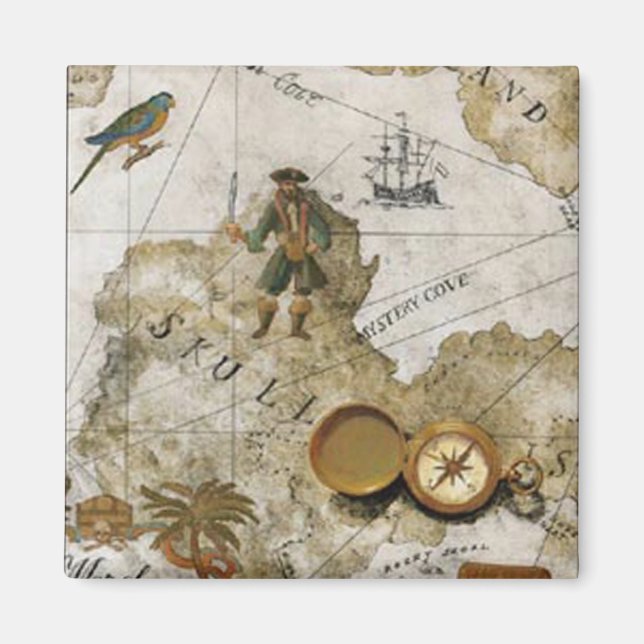 Pirate Map Magnet (Front)