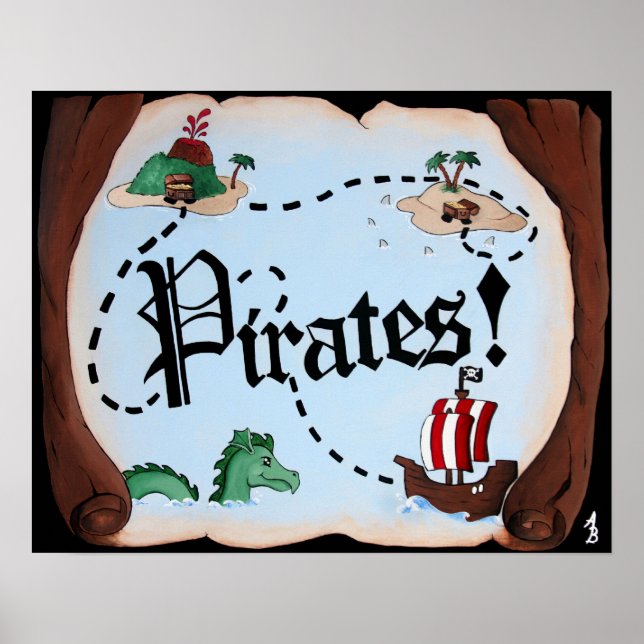 Pirate Map Poster (Front)
