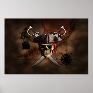 Pirate Map Poster