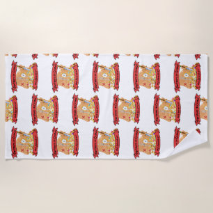 pirate map quote beach towel