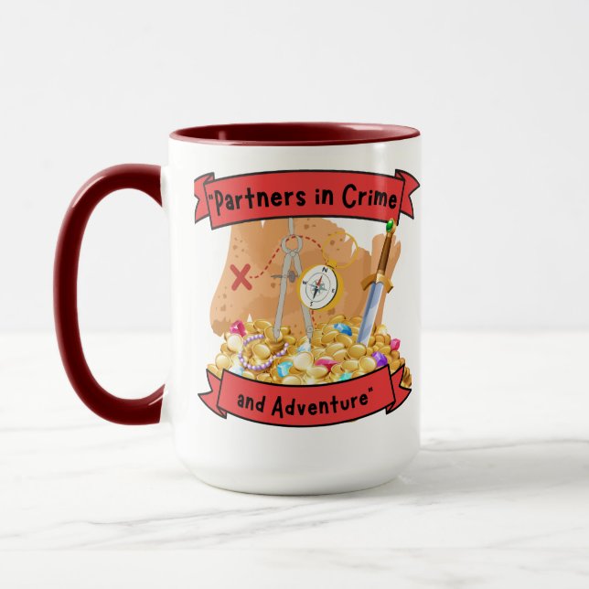 pirate  map quote mug (Left)