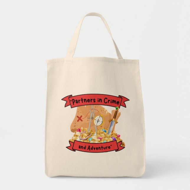pirate  map quote tote bag (Front)