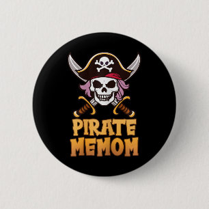 Pirate Memom Funny Captain Matching Halloween Cost 6 Cm Round Badge