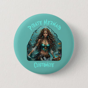 Pirate Mermaid Lady Thunder_Cove 6 Cm Round Badge