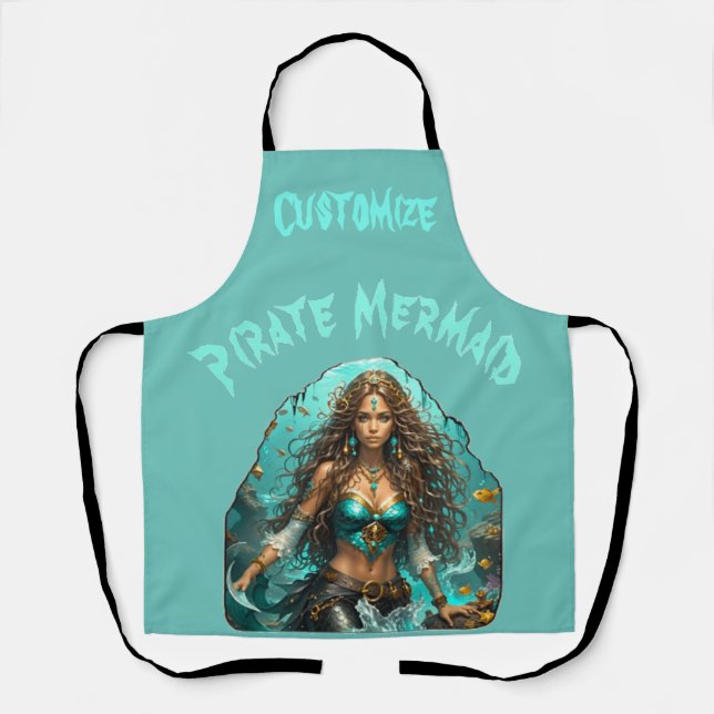 Pirate Mermaid Lady Thunder_Cove Apron (Front)