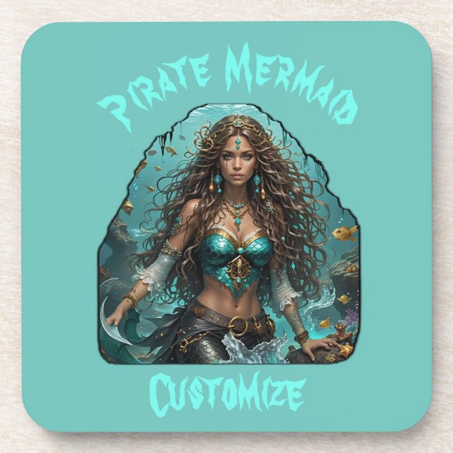 Pirate Mermaid Lady Thunder_Cove Coaster (Front)