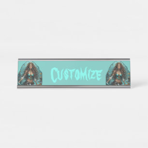 Pirate Mermaid Lady Thunder_Cove Desk Name Plate