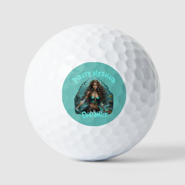 Pirate Mermaid Lady Thunder_Cove Golf Balls (Front)