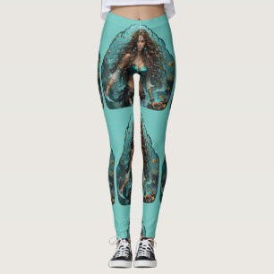 Pirate Mermaid Lady Thunder_Cove Leggings