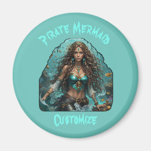 Pirate Mermaid Lady Thunder_Cove Magnet