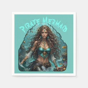 Pirate Mermaid Lady Thunder_Cove Napkin