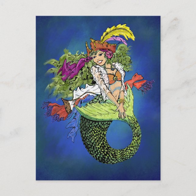 Pirate Mermaid Postcard (Front)