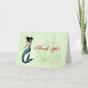 Pirate Mermaid Thank You Card