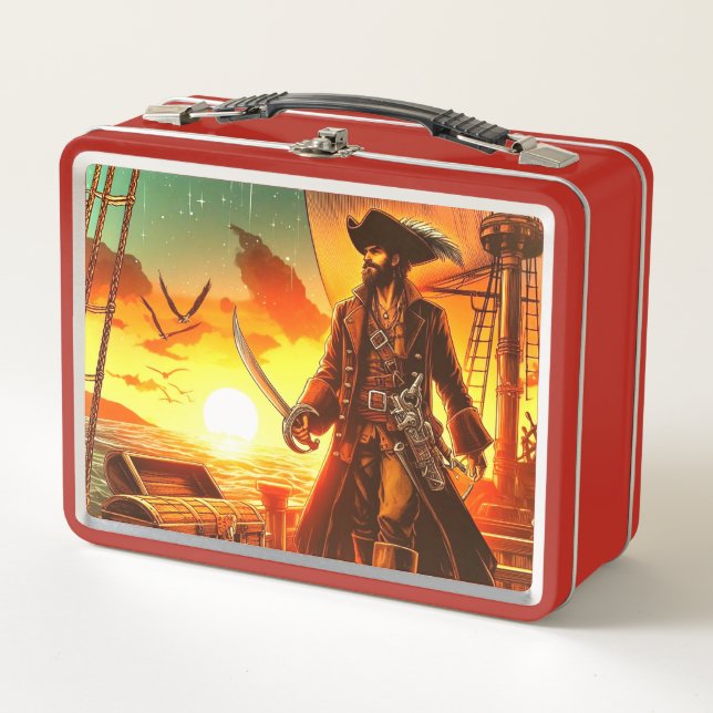 Pirate Metal Lunch Box (Front)