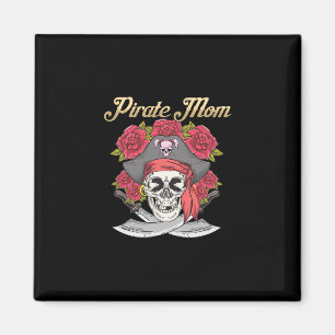 Pirate Mom Shirt Jolly Roger Vacation Gift Magnet