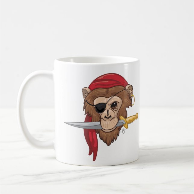 Pirate Monkey Mug (Left)