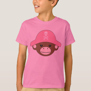 Pirate Monkey Pink T-Shirt