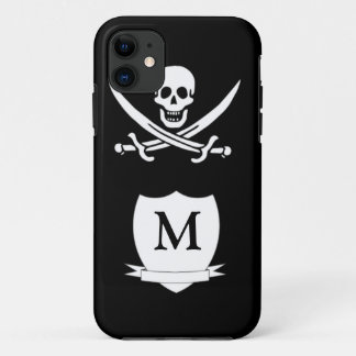 Pirate & monogram iPhone 11 case