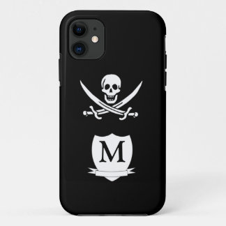 Pirate & monogram iPhone 11 case