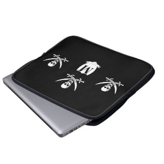Pirate & monogram laptop sleeve