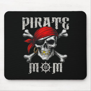 Pirate Mum Jolly Roger Flag And Skull Crossbones H Mouse Pad