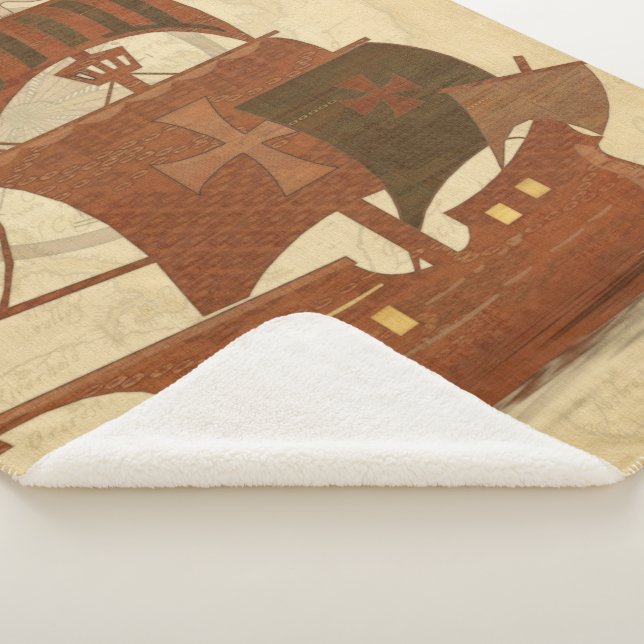 Pirate Mystery Ship Sherpa Blanket (3/4)