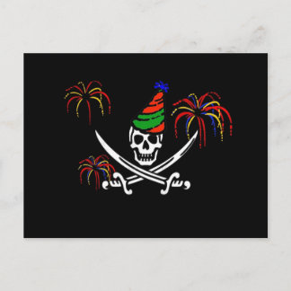 Pirate New Year's Eve Party Invitation Postcard