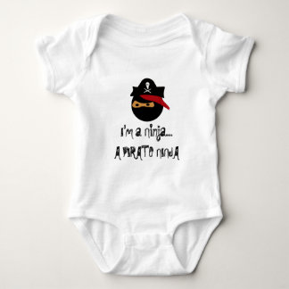pirate ninja, I'm a Ninja....A PIRATE NINJA Baby Bodysuit
