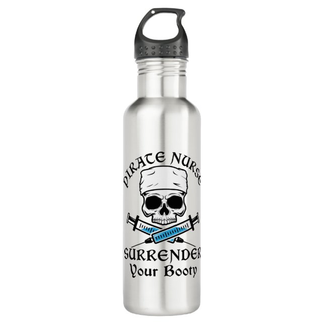 Pirate Nurse Surrender Your Booty 710 Ml Water Bottle (Front)