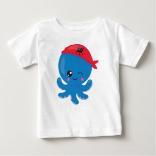 Pirate Octopus, Cute Octopus, Little Octopus Baby T-Shirt