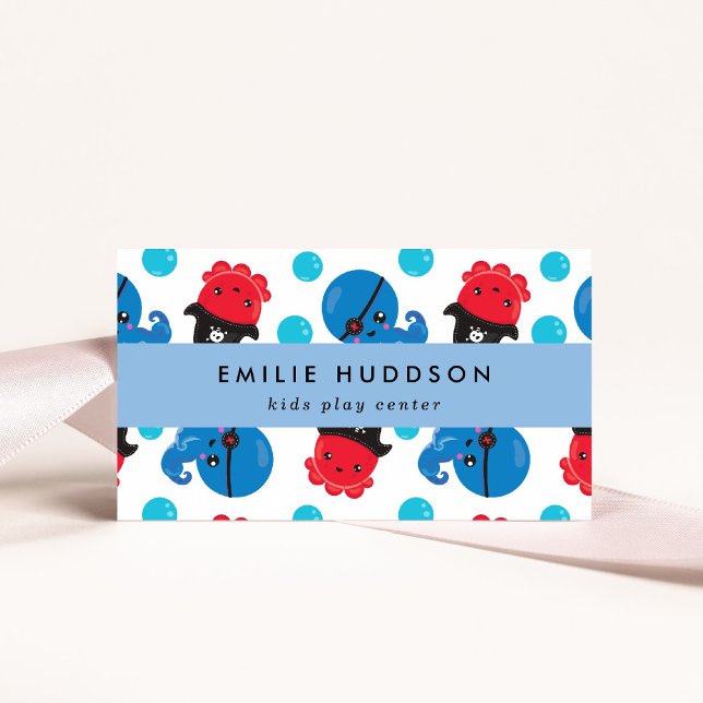 Pirate Octopus, Kids Play Centre, Activity Centre Business Card (Creator Uploaded)