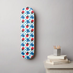 Pirate Octopus, Octopus Pattern, Sea Animals Skateboard