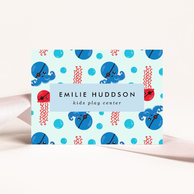 Pirate Octopus, Pirate Jellyfish, Activity Centre Business Card (Creator Uploaded)