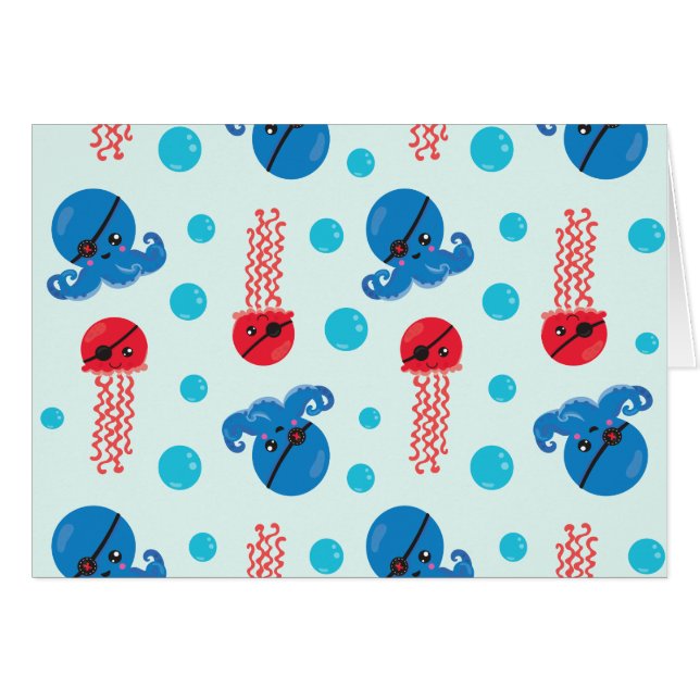 Pirate Octopus, Pirate Jellyfish, Sea Animals (Front Horizontal)