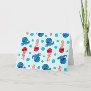 Pirate Octopus, Pirate Jellyfish, Sea Animals Card